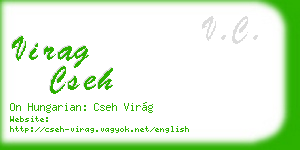virag cseh business card